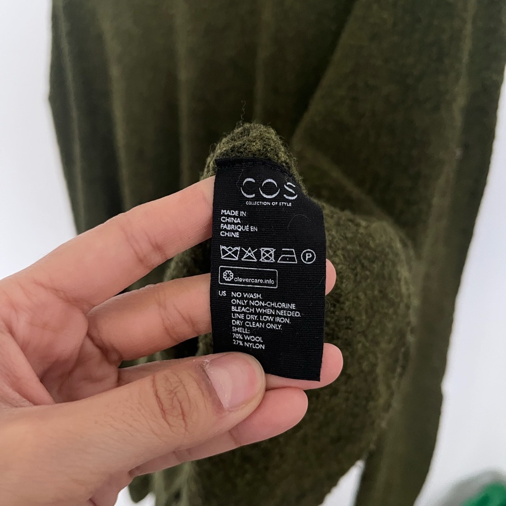 COS Dark Olive Crewneck Sweater - Picture 3 of 3